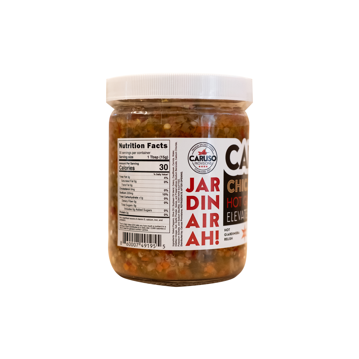 Caruso's Hot Giardiniera Relish "Chicago Caviar"